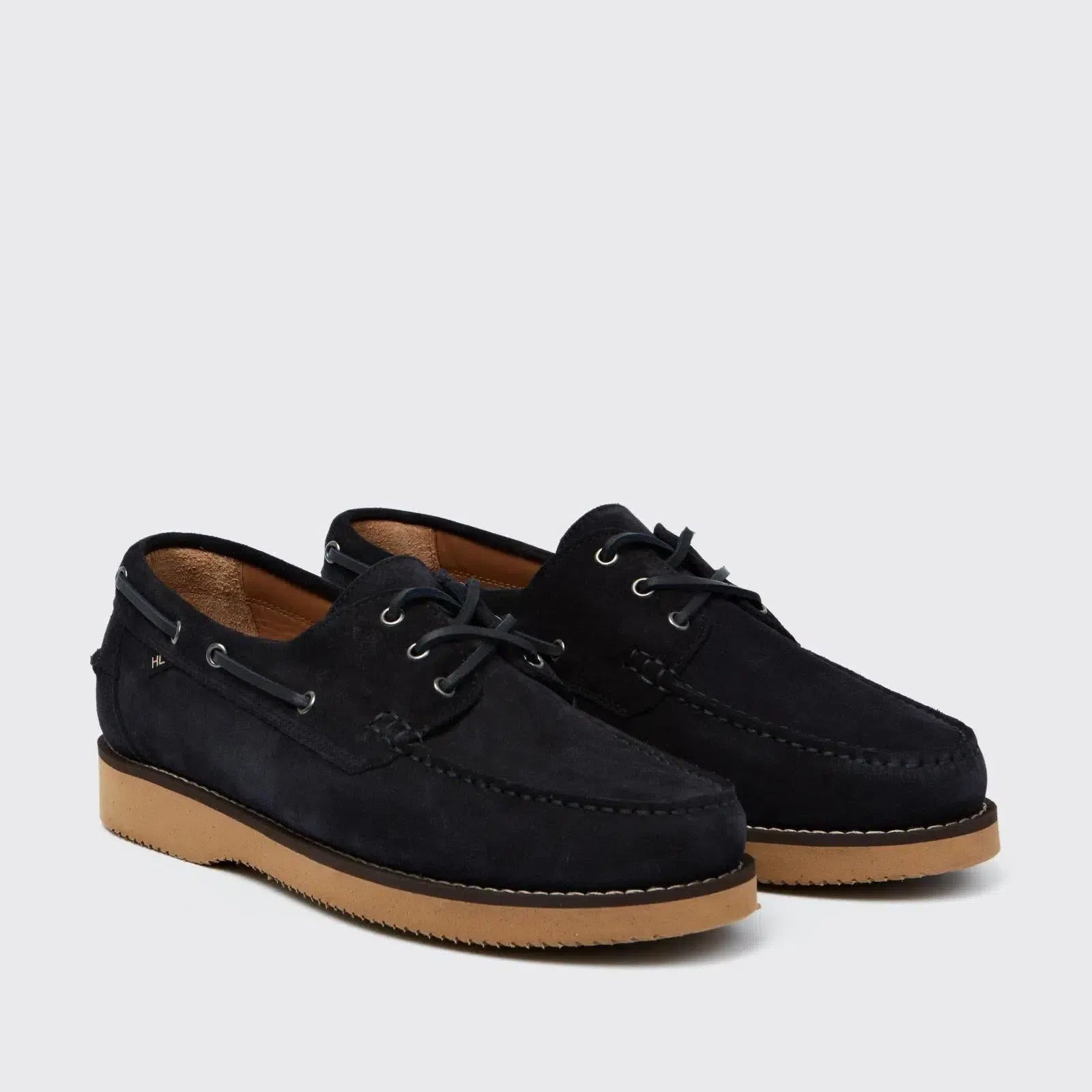 Harrys Of London Yates Suede Shoes Dark Navy-MALFORD OF LONDON SAVILE ROW MENSWEAR OUTLET