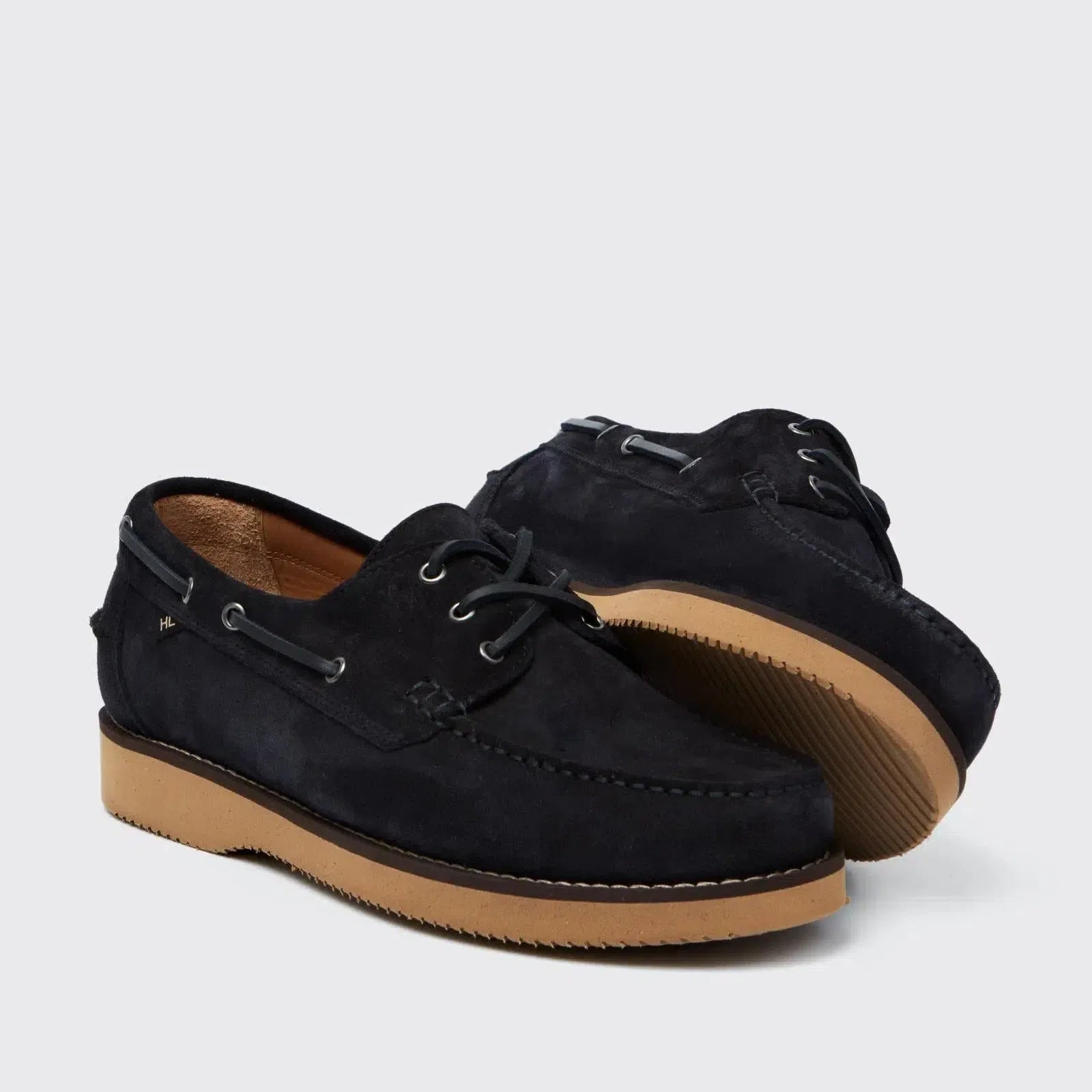 Harrys Of London Yates Suede Shoes Dark Navy-MALFORD OF LONDON SAVILE ROW MENSWEAR OUTLET