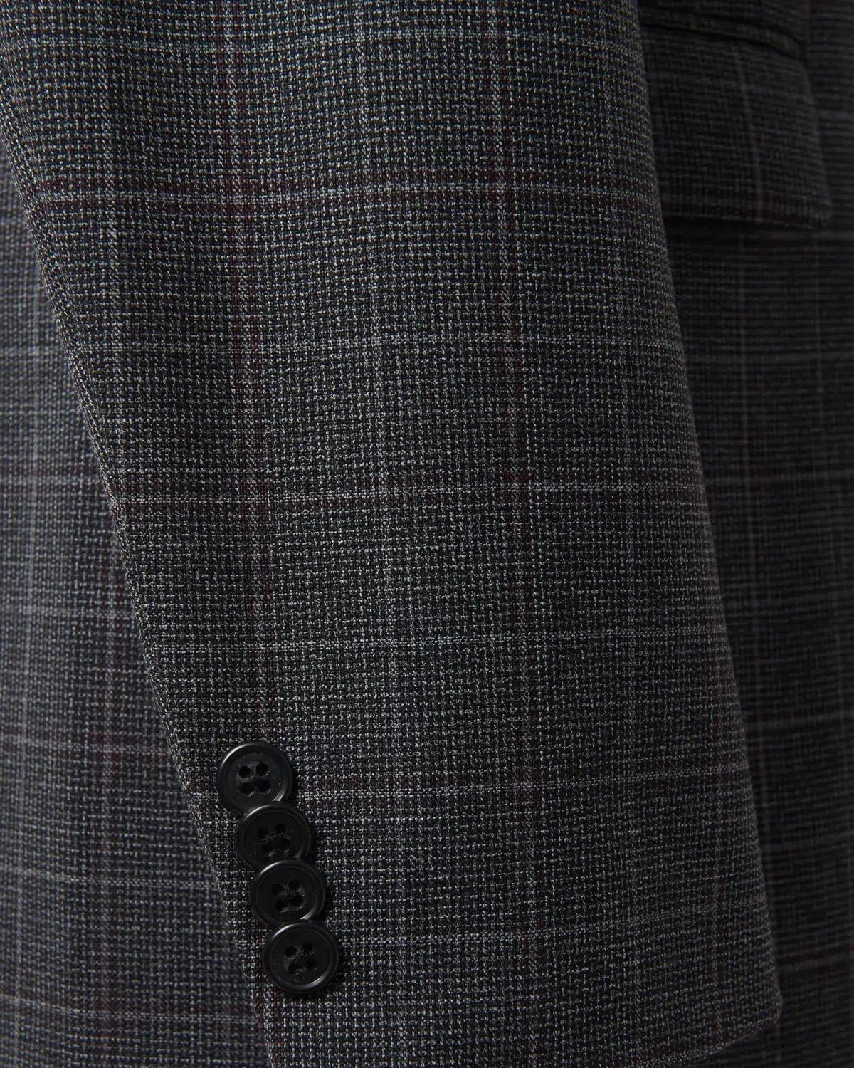 John Varvatos SB2 Suit Grey Weave Check - Savile Row Formalwear Outlet - Malford of London