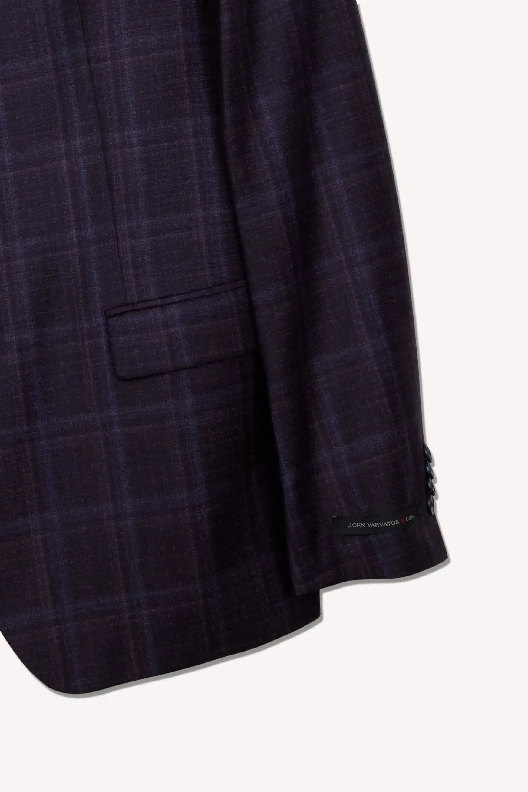 John Varvatos Single Breasted Overcheck Sports Jacket Purple Blue-MALFORD OF LONDON SAVILE ROW MENSWEAR OUTLET