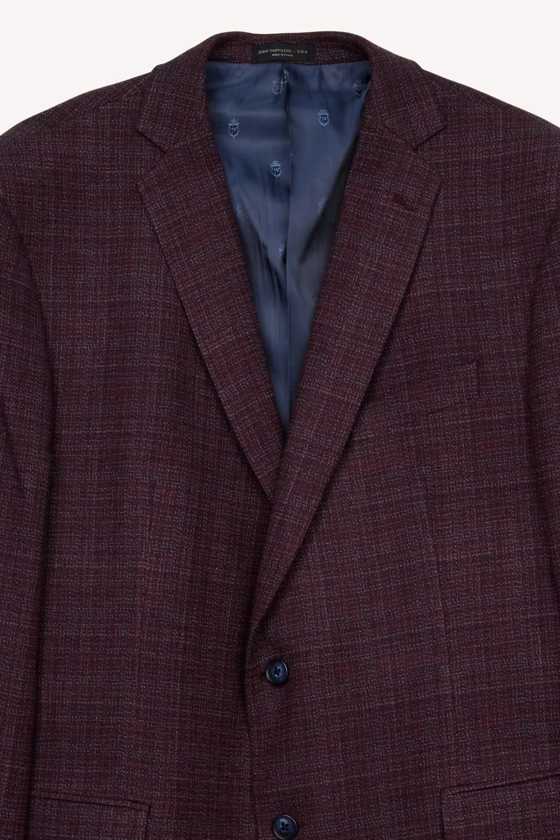John Varvatos Single Breasted Sports Jacket Brown/Blue Fleck-MALFORD OF LONDON SAVILE ROW MENSWEAR OUTLET