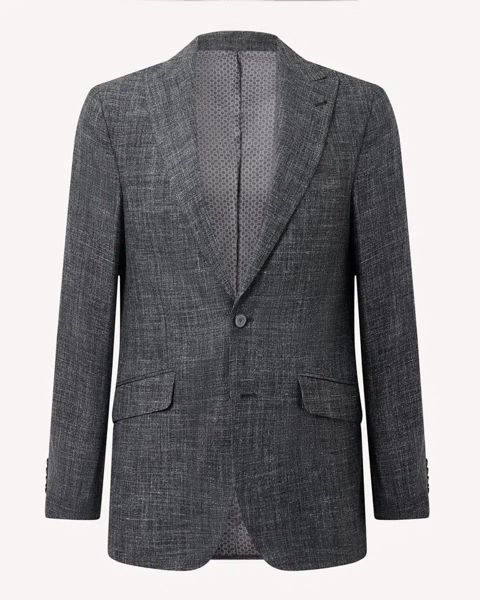 Joseph Abboud Linen Silk Jacket Charcoal grey-MALFORD OF LONDON SAVILE ROW MENSWEAR OUTLET