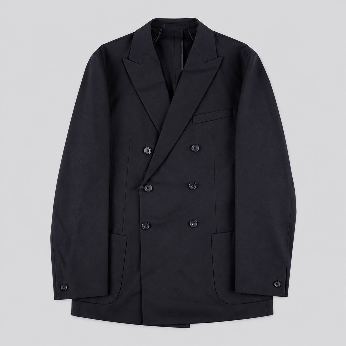 Kilgour Double Breasted Classic Cotton Jacket Black
