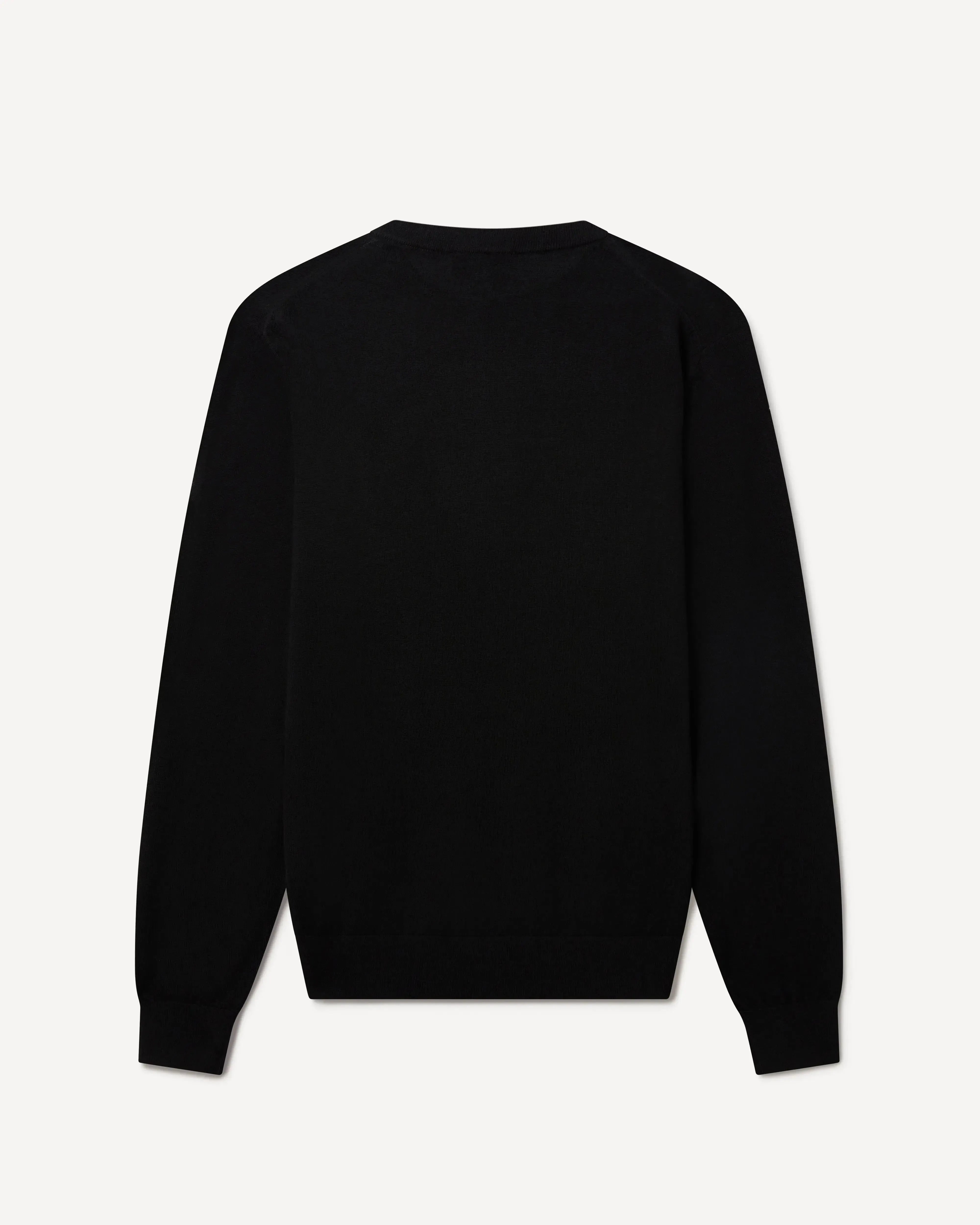KG Crew-Neck Easy Care Merino BLACK-MALFORD OF LONDON SAVILE ROW MENSWEAR OUTLET