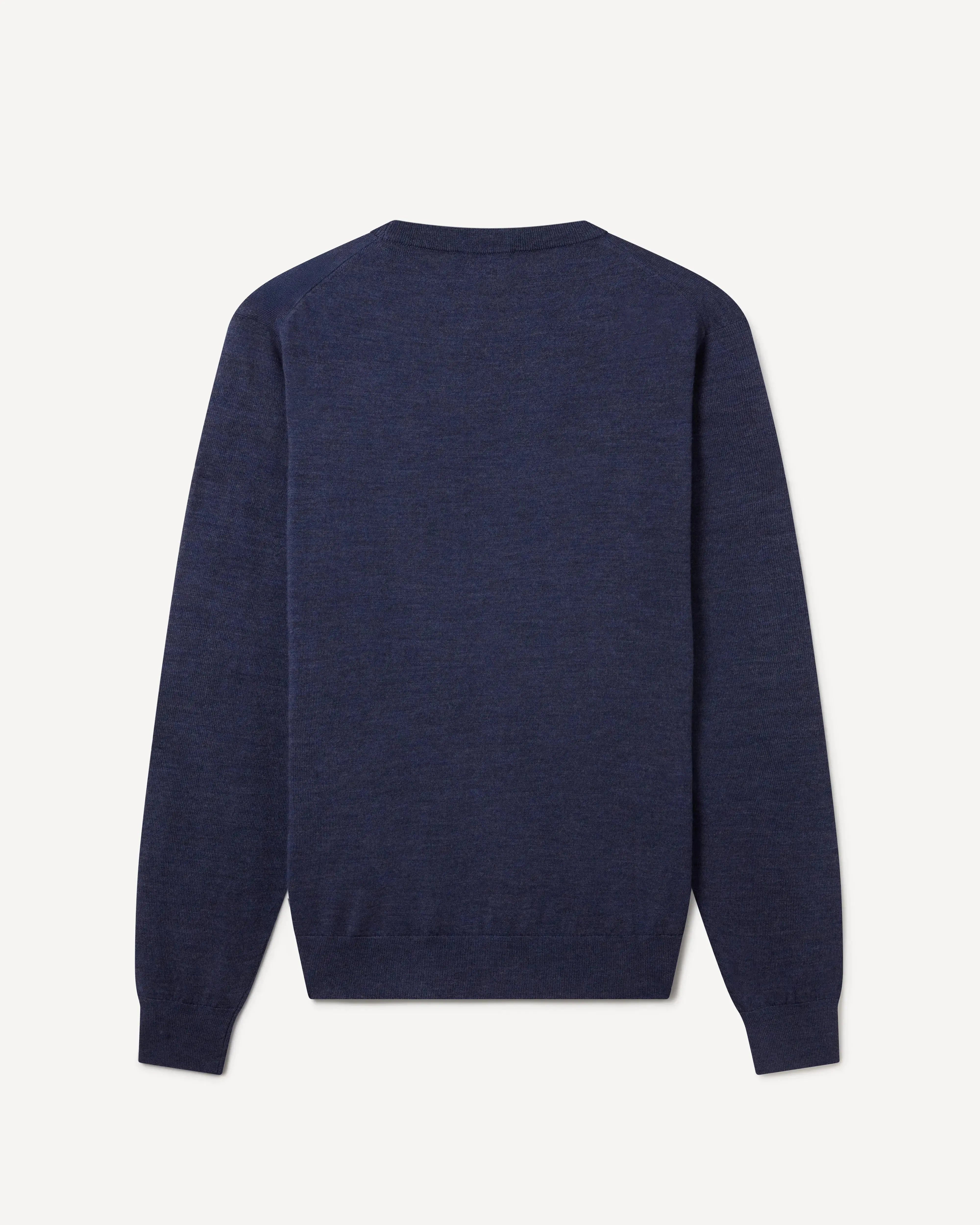 KG Crew-Neck Easy Care Merino INDIGO-MALFORD OF LONDON SAVILE ROW MENSWEAR OUTLET