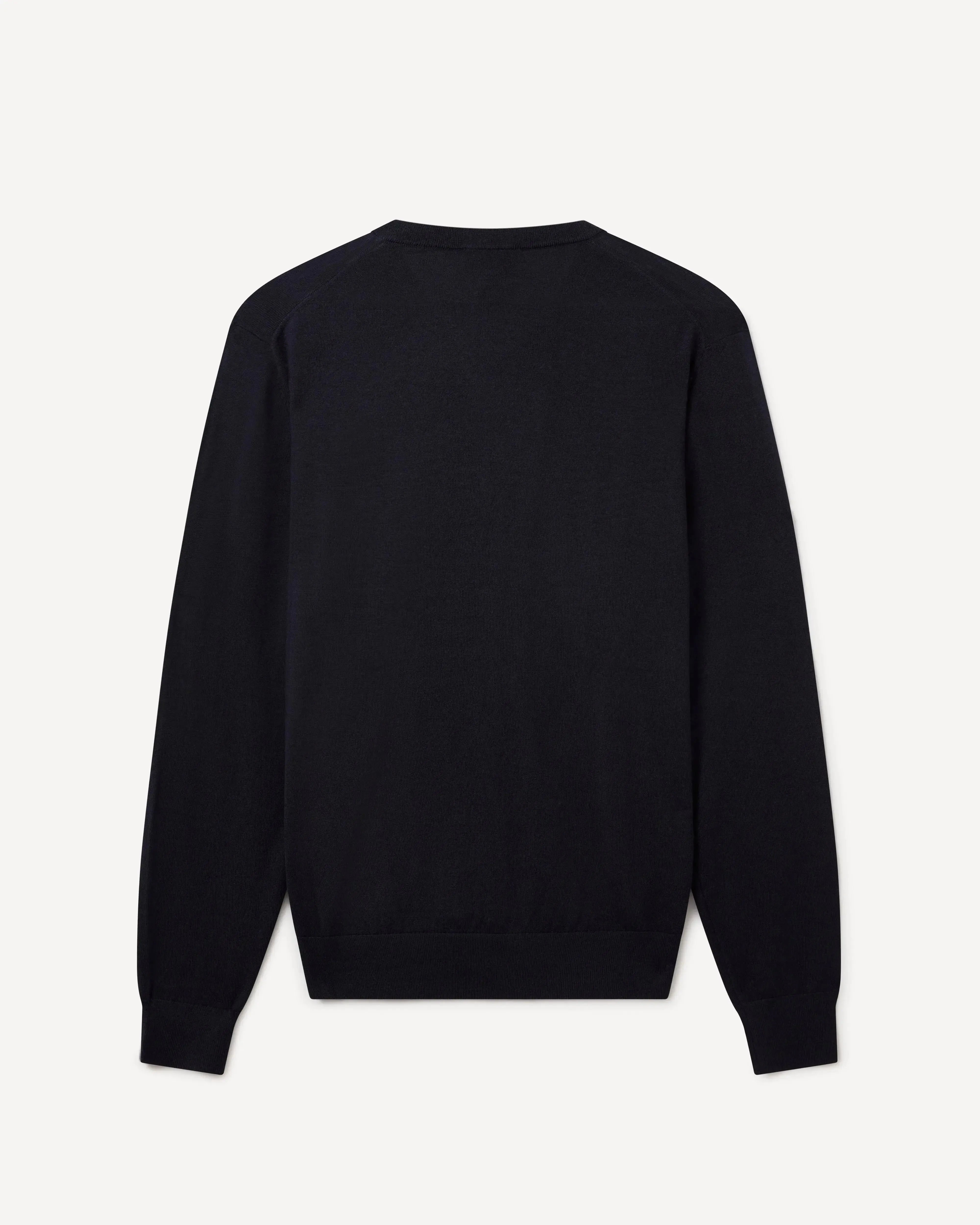 KG V-Neck Easy Care Merino Wool NAVY-MALFORD OF LONDON SAVILE ROW MENSWEAR OUTLET