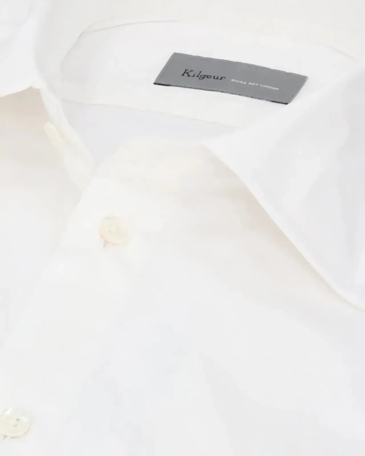Kilgour Classic Luxury Cotton Regular Collar Shirt White-MALFORD OF LONDON SAVILE ROW MENSWEAR OUTLET