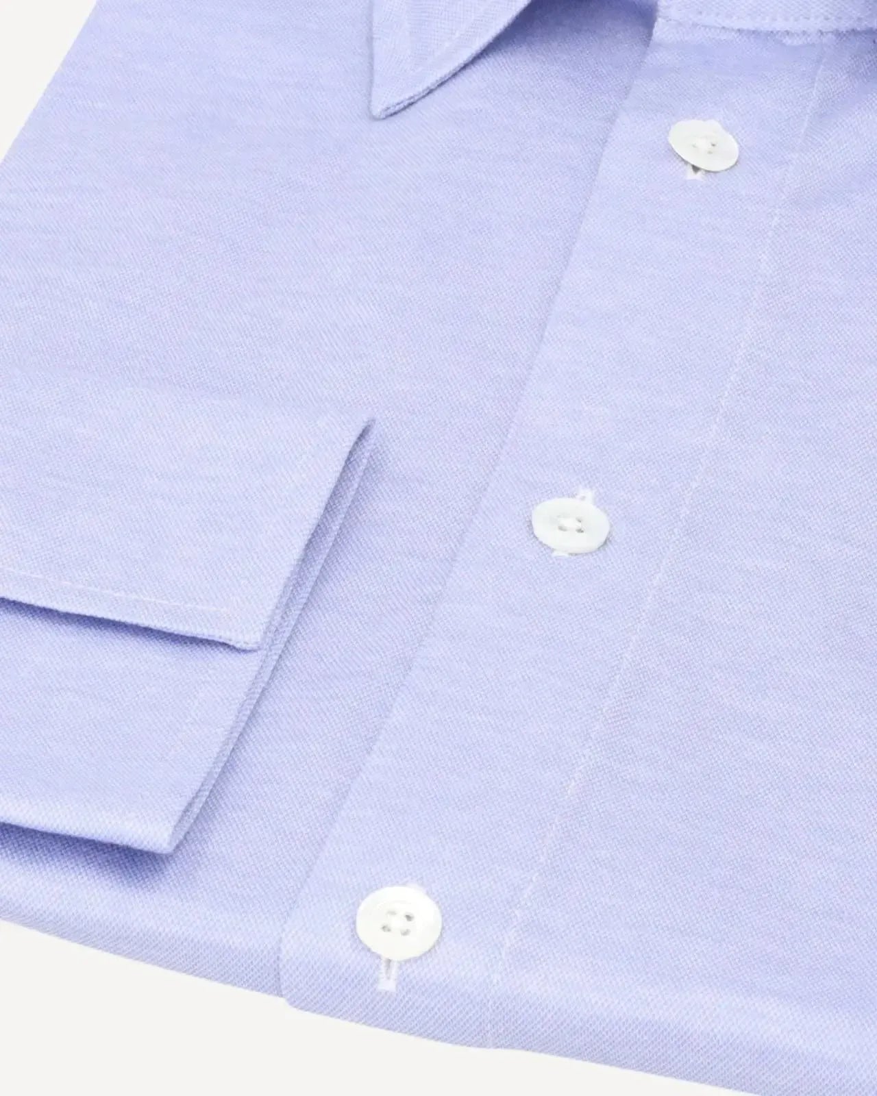 Kilgour Regular Collar Oxford Cotton Shirt Sky-MALFORD OF LONDON SAVILE ROW MENSWEAR OUTLET