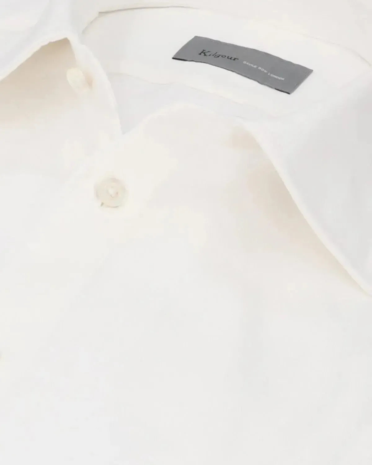 KILGOUR Regular Collar Shirt White Twill-MALFORD OF LONDON SAVILE ROW MENSWEAR OUTLET