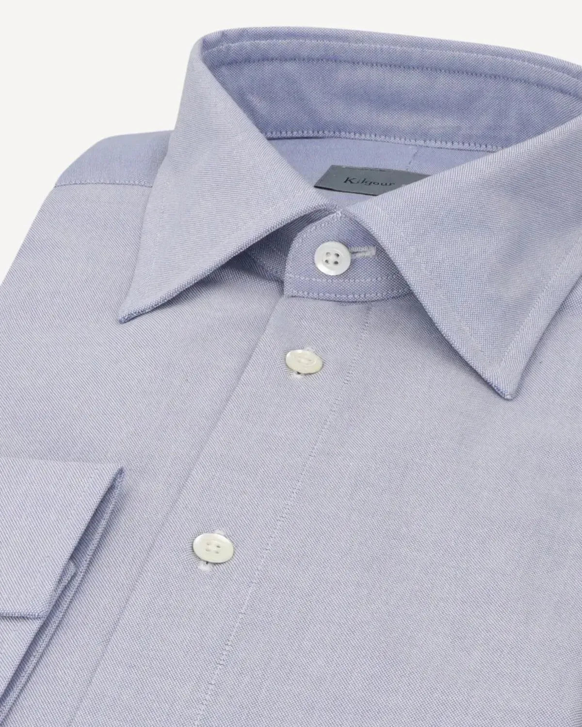 KILGOUR Regular Collar Sky Oxford Shirt-MALFORD OF LONDON SAVILE ROW MENSWEAR OUTLET