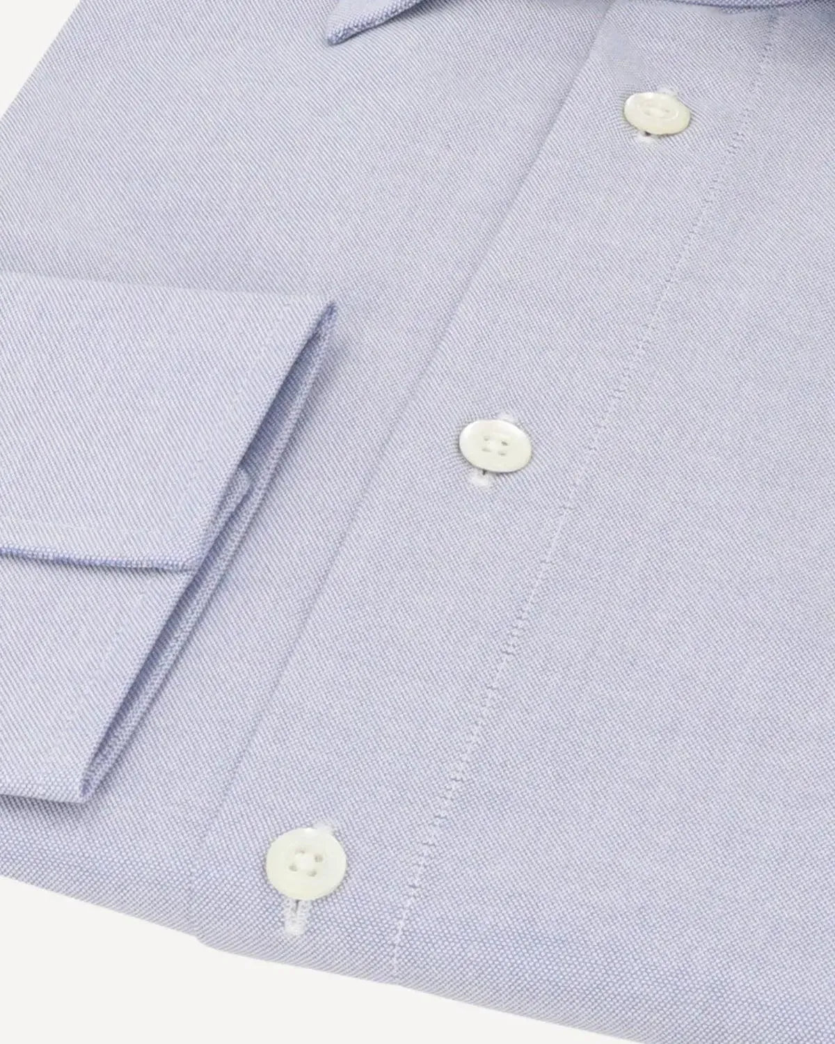 KILGOUR Regular Collar Sky Oxford Shirt-MALFORD OF LONDON SAVILE ROW MENSWEAR OUTLET