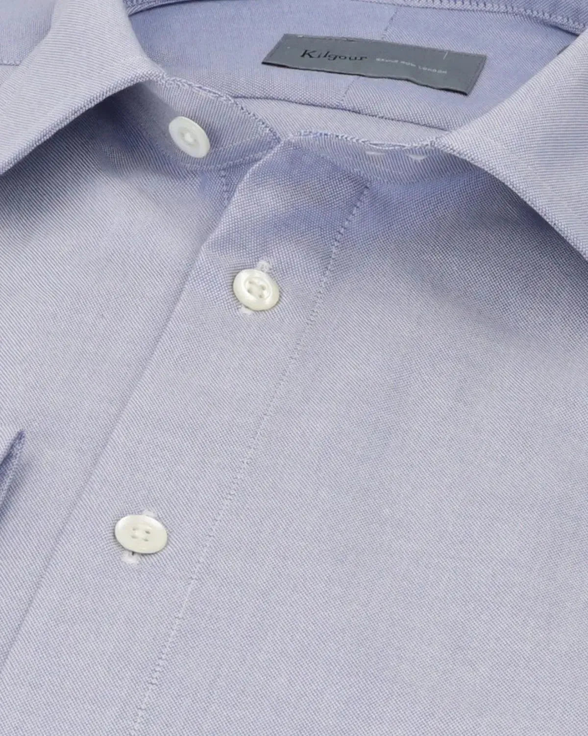 KILGOUR Regular Collar Sky Oxford Shirt-MALFORD OF LONDON SAVILE ROW MENSWEAR OUTLET