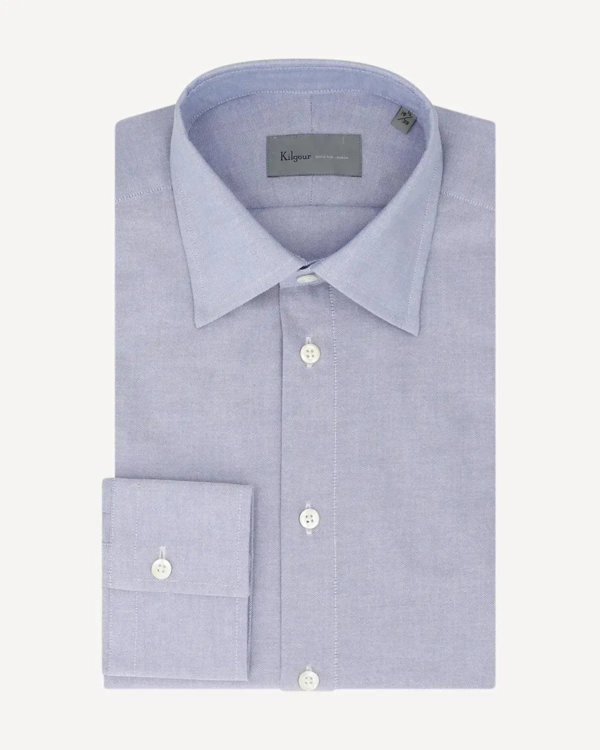 KILGOUR Regular Collar Sky Oxford Shirt-MALFORD OF LONDON SAVILE ROW MENSWEAR OUTLET