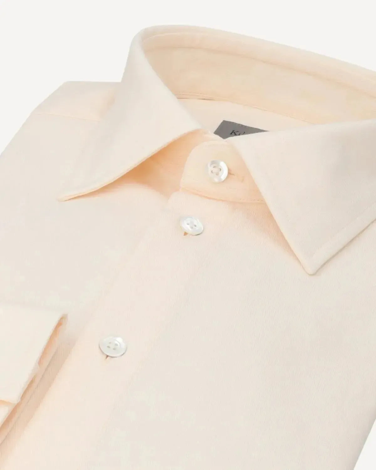 KILGOUR Single Cuff Twill Cotton Shirt Cream-MALFORD OF LONDON SAVILE ROW MENSWEAR OUTLET