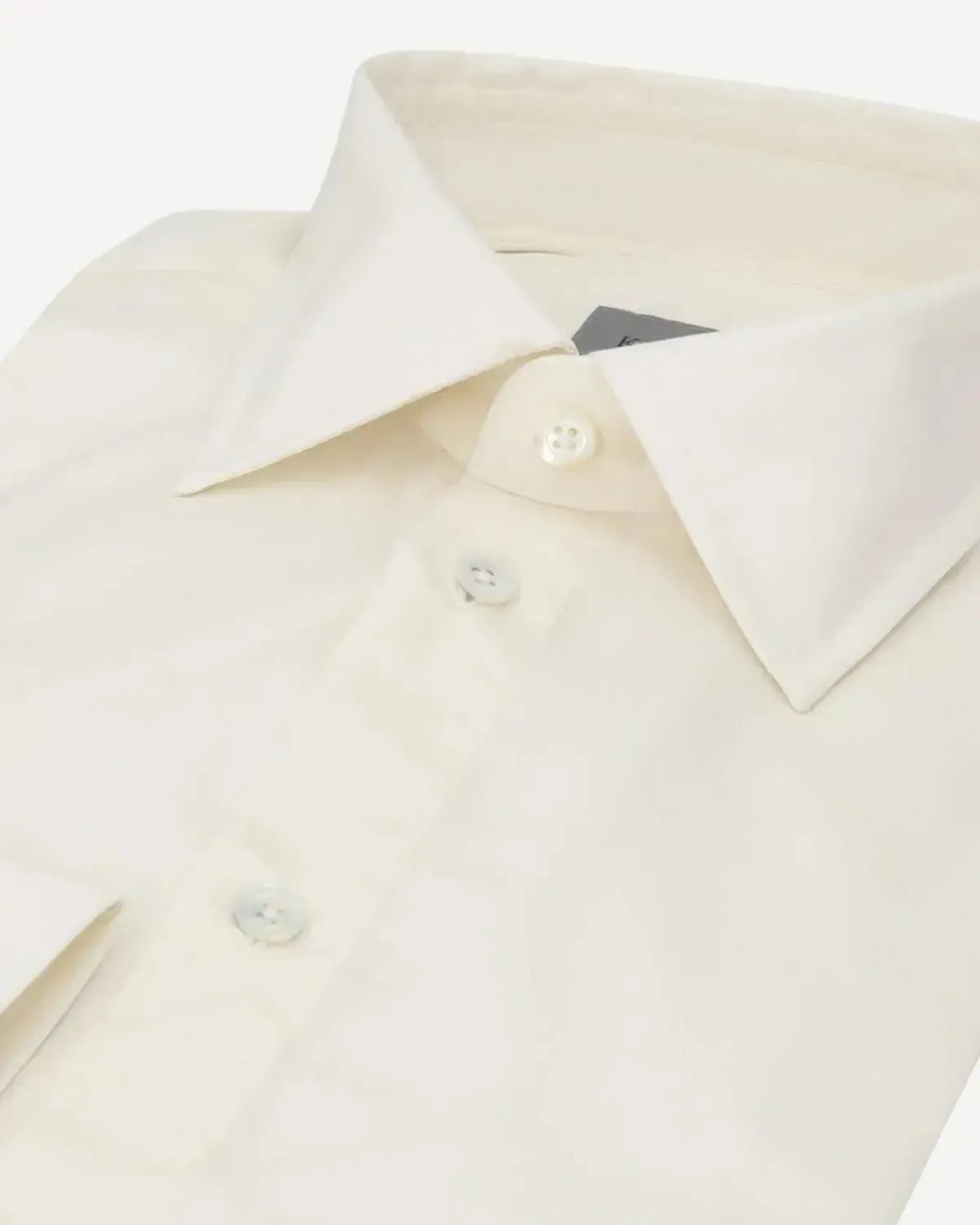 KILGOUR Soft Poplin Cotton Shirt Ecru-MALFORD OF LONDON SAVILE ROW MENSWEAR OUTLET