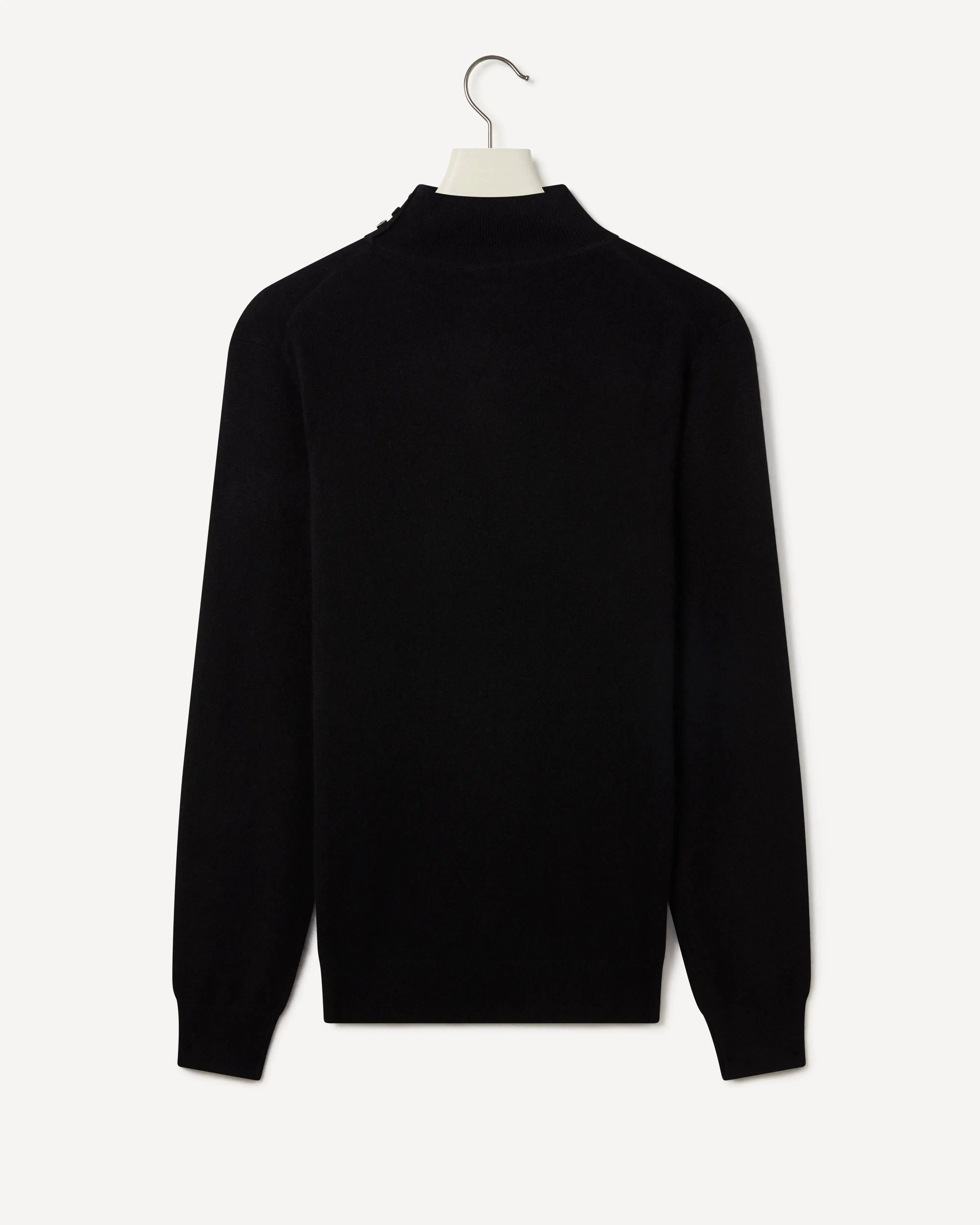 Kilgour 3 Button Turtle Neck Black-MALFORD OF LONDON SAVILE ROW MENSWEAR OUTLET