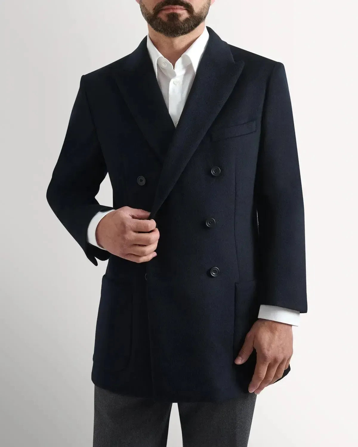 Kilgour Classic DB Cashmere Mix JKT Navy-MALFORD OF LONDON SAVILE ROW MENSWEAR OUTLET