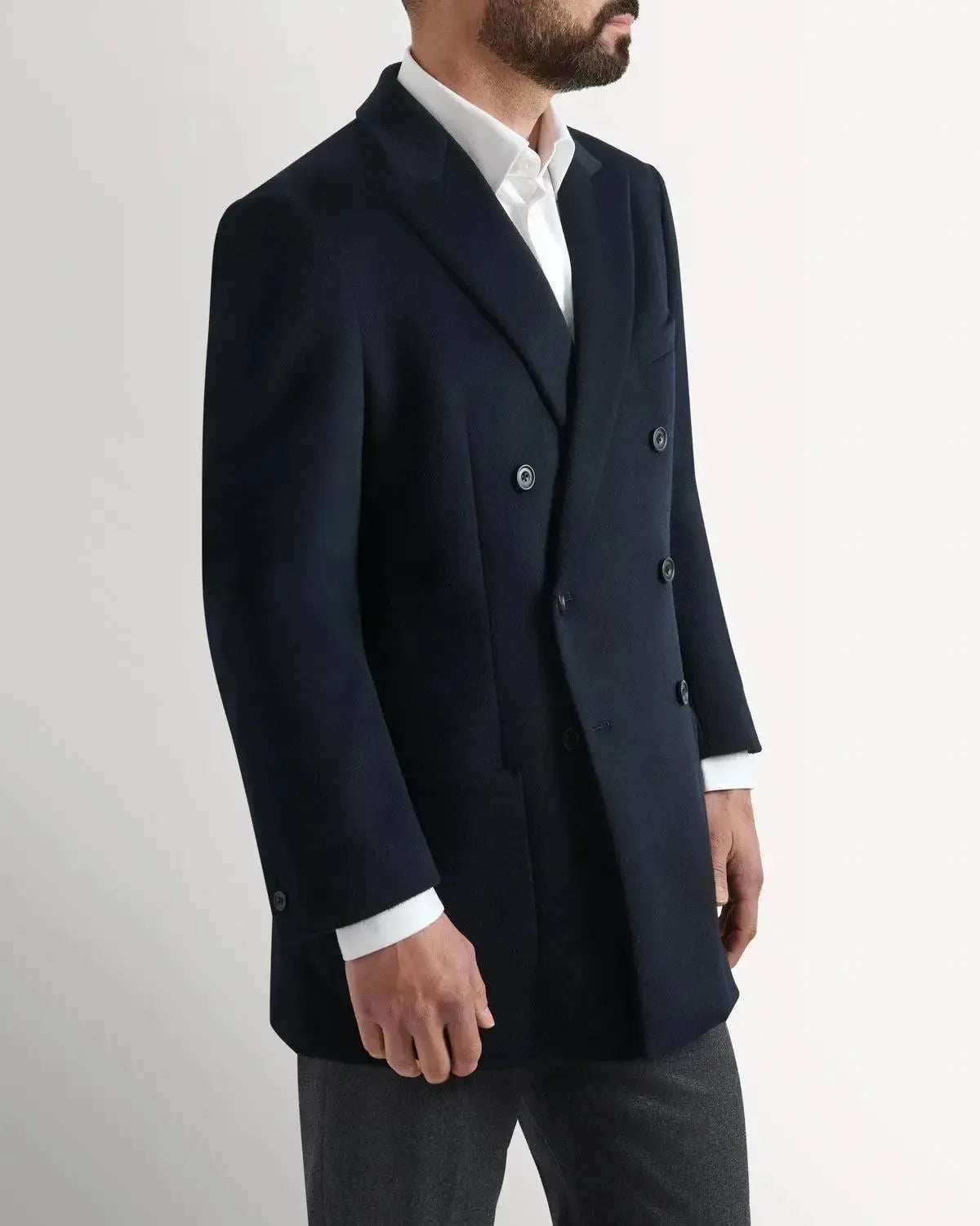 Kilgour Classic DB Cashmere Mix JKT Navy-MALFORD OF LONDON SAVILE ROW MENSWEAR OUTLET