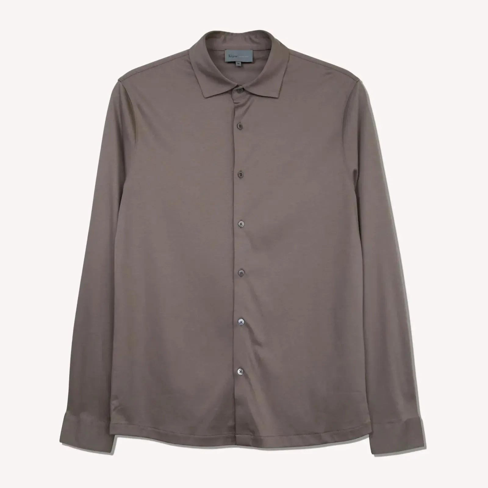 Kilgour Classic Fit Jersey Shirt Cinder Grey-MALFORD OF LONDON SAVILE ROW MENSWEAR OUTLET
