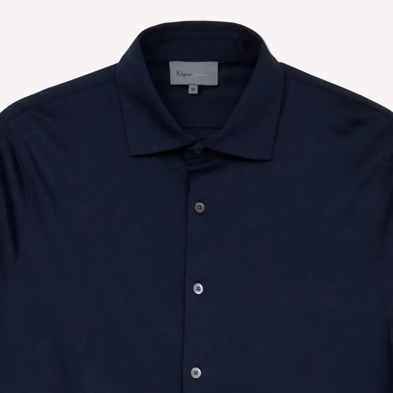 Kilgour Classic Fit Jersey Shirt Navy-MALFORD OF LONDON SAVILE ROW MENSWEAR OUTLET