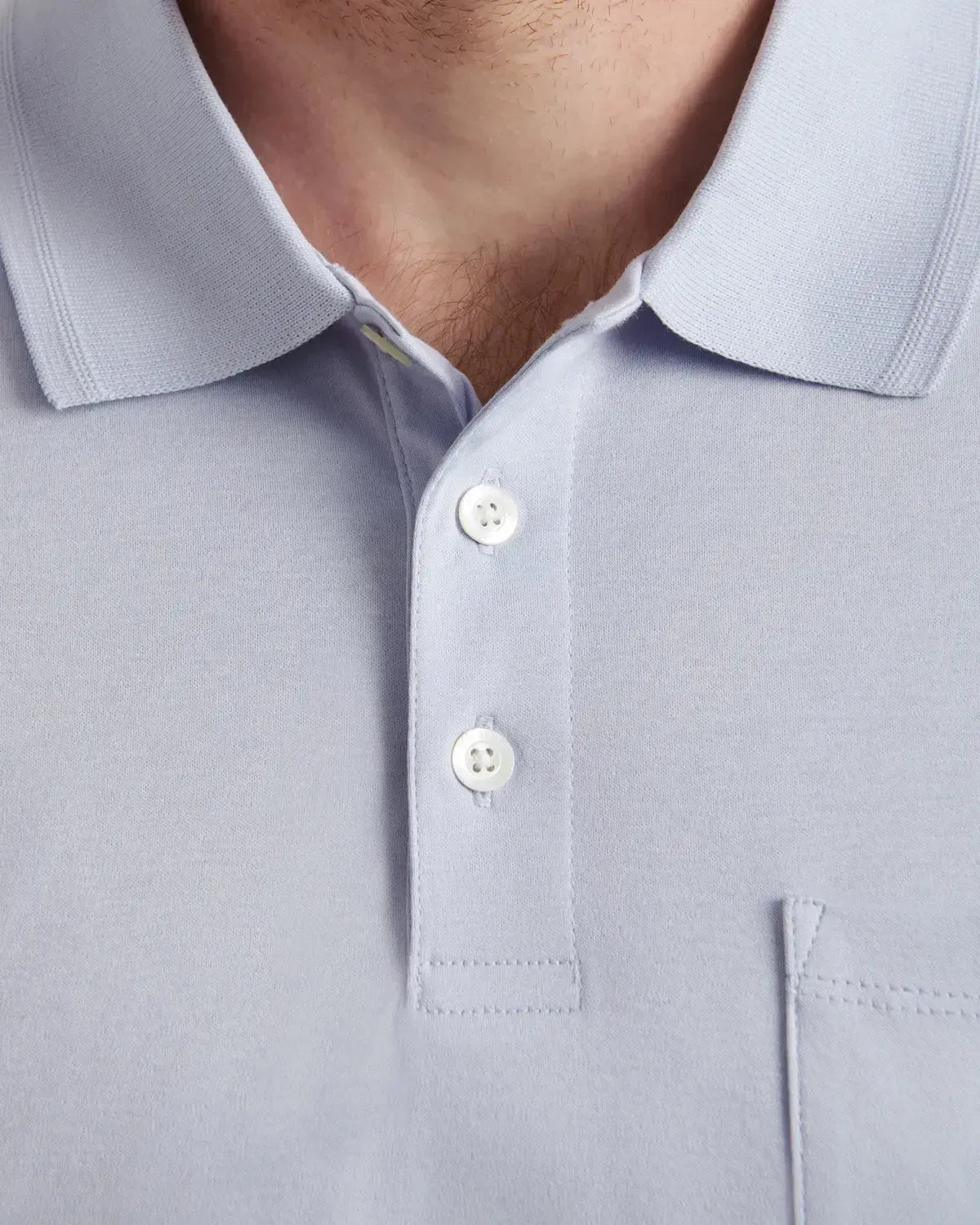 Kilgour Classic Fit Short Sleeve Polo Shirt Soft Blue-MALFORD OF LONDON SAVILE ROW MENSWEAR OUTLET