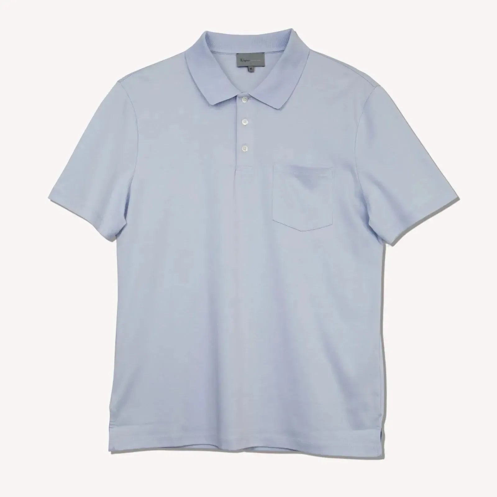 Kilgour Classic Fit Short Sleeve Polo Shirt Soft Blue-MALFORD OF LONDON SAVILE ROW MENSWEAR OUTLET