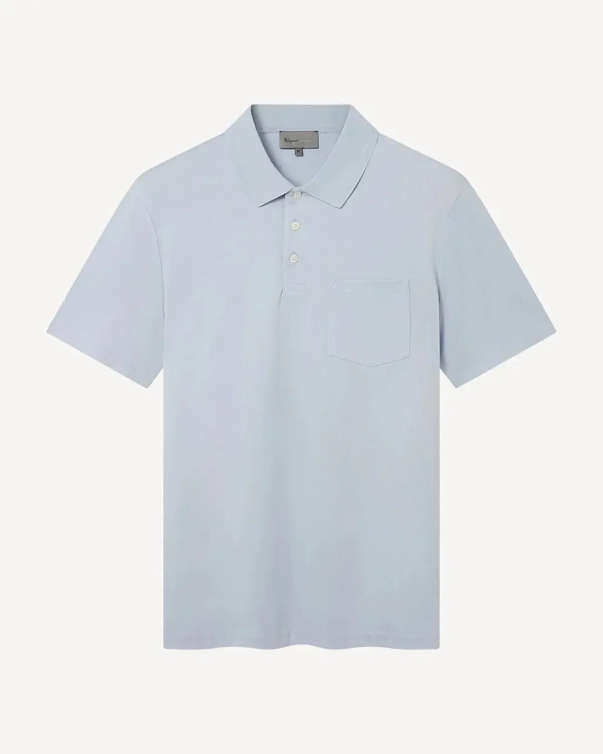 Kilgour Classic Fit Short Sleeve Polo Shirt Soft Blue - Savile Row Formalwear Outlet - Malford of London