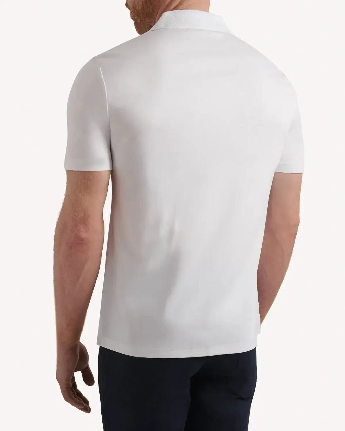 Kilgour Classic Fit Short Sleeve Polo Shirt White-MALFORD OF LONDON SAVILE ROW MENSWEAR OUTLET