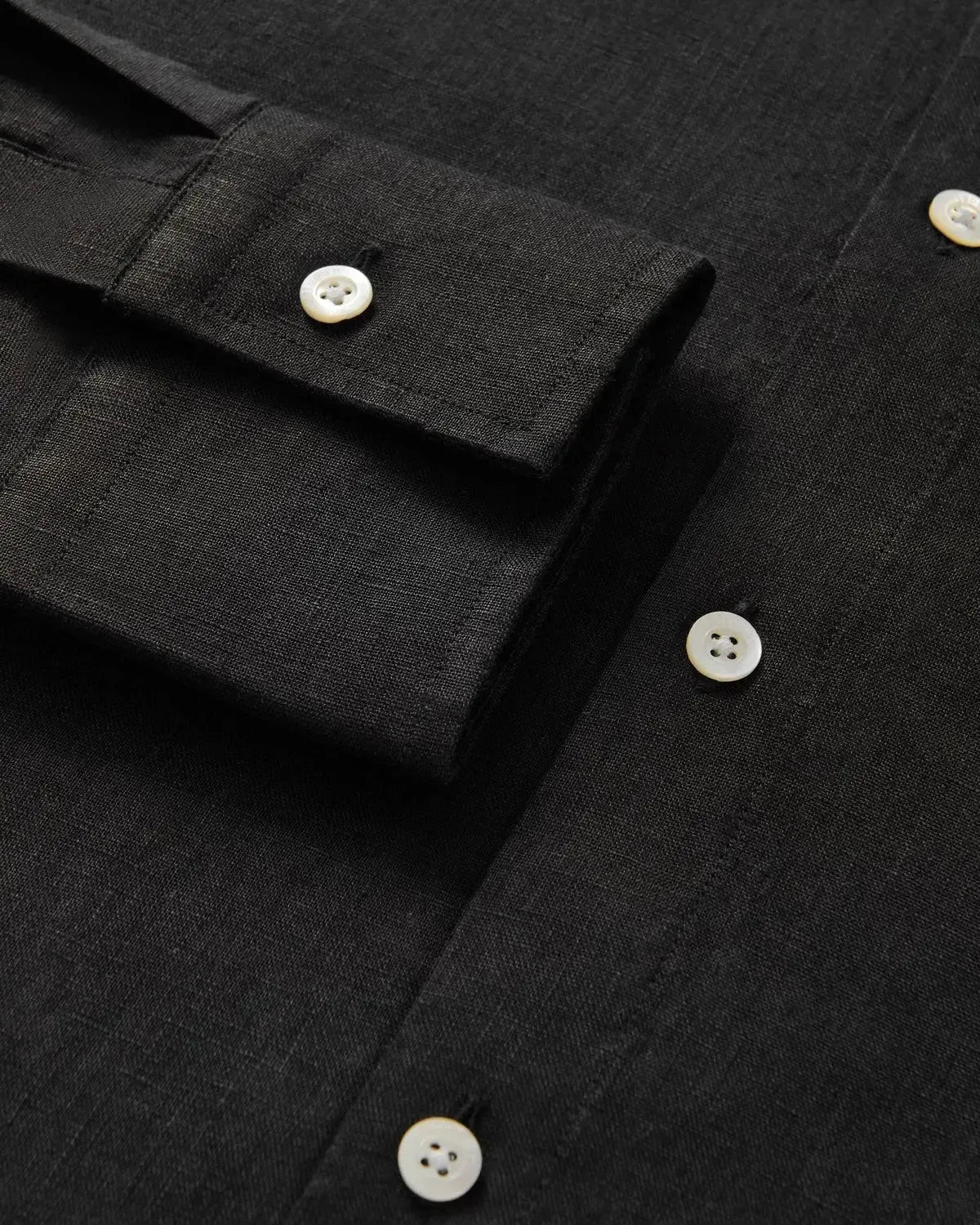 Kilgour Classic Linen Shirt - Black-MALFORD OF LONDON SAVILE ROW MENSWEAR OUTLET