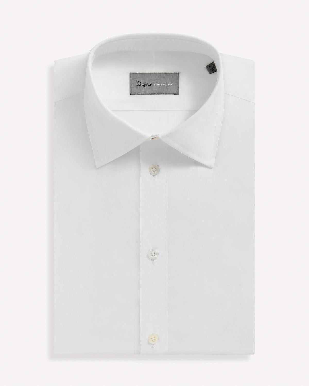 Kilgour Classic Poplin Cotton Shirt-MALFORD OF LONDON SAVILE ROW MENSWEAR OUTLET