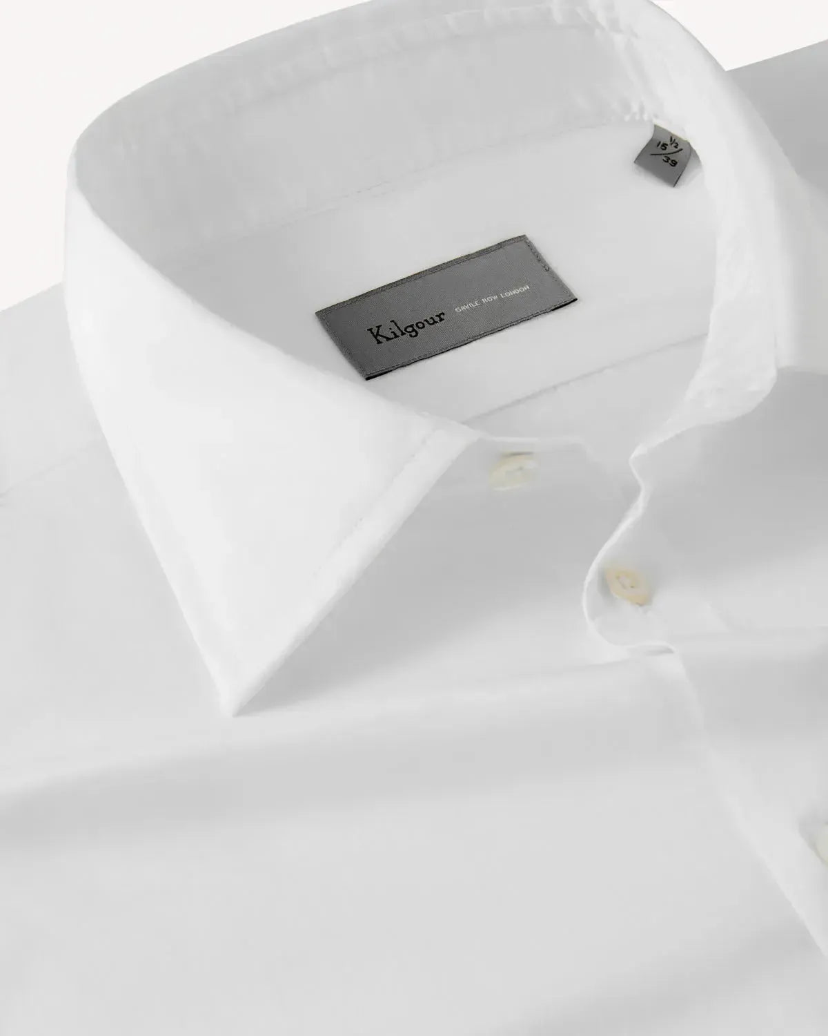 Kilgour Classic Poplin White Shirt-MALFORD OF LONDON SAVILE ROW MENSWEAR OUTLET