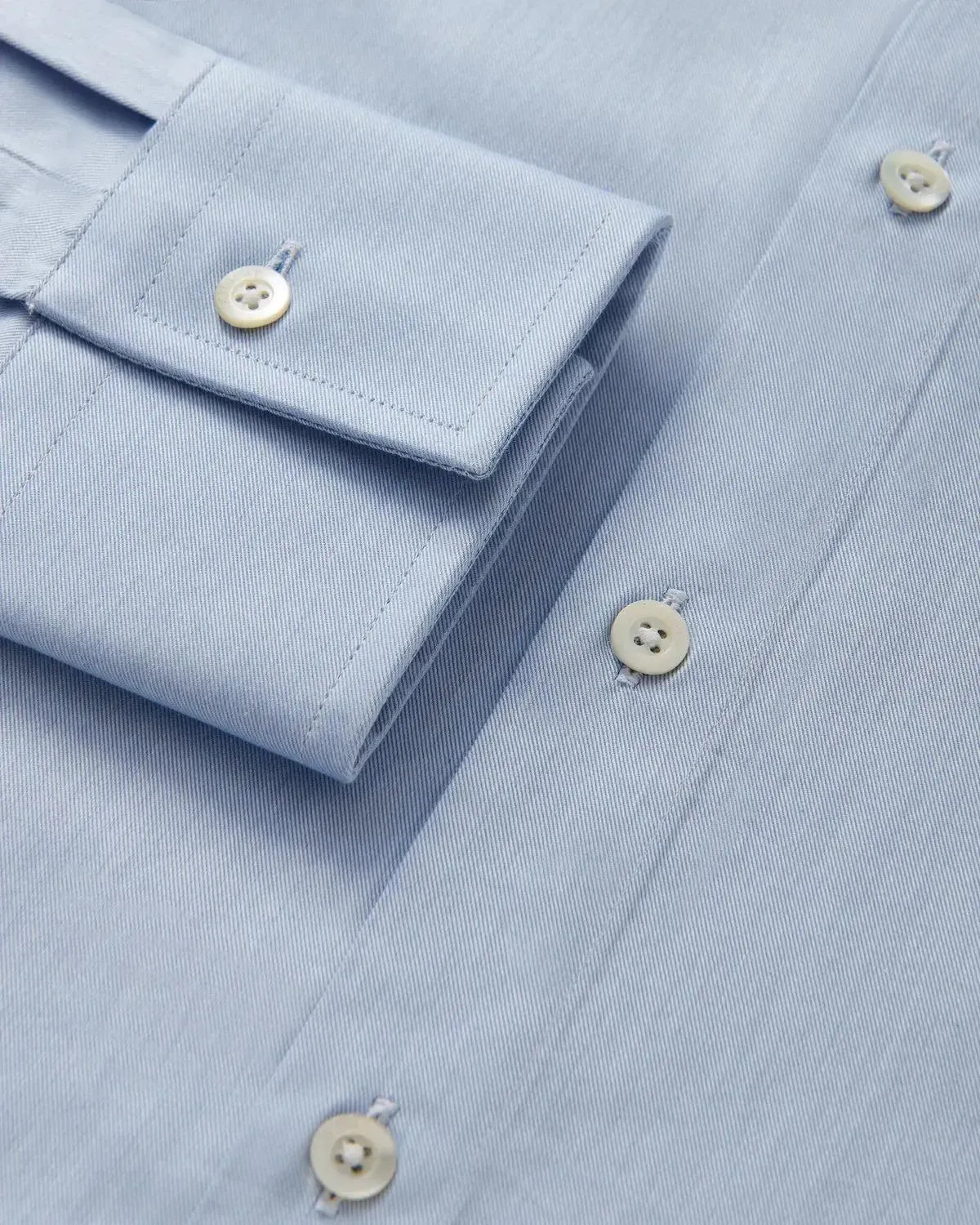 Kilgour Classic Twill Cotton Shirt in Sky-MALFORD OF LONDON SAVILE ROW MENSWEAR OUTLET