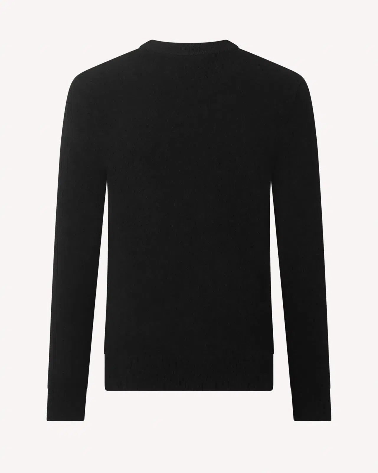 Kilgour Crew Neck Black Cashmere Jumper-MALFORD OF LONDON SAVILE ROW MENSWEAR OUTLET