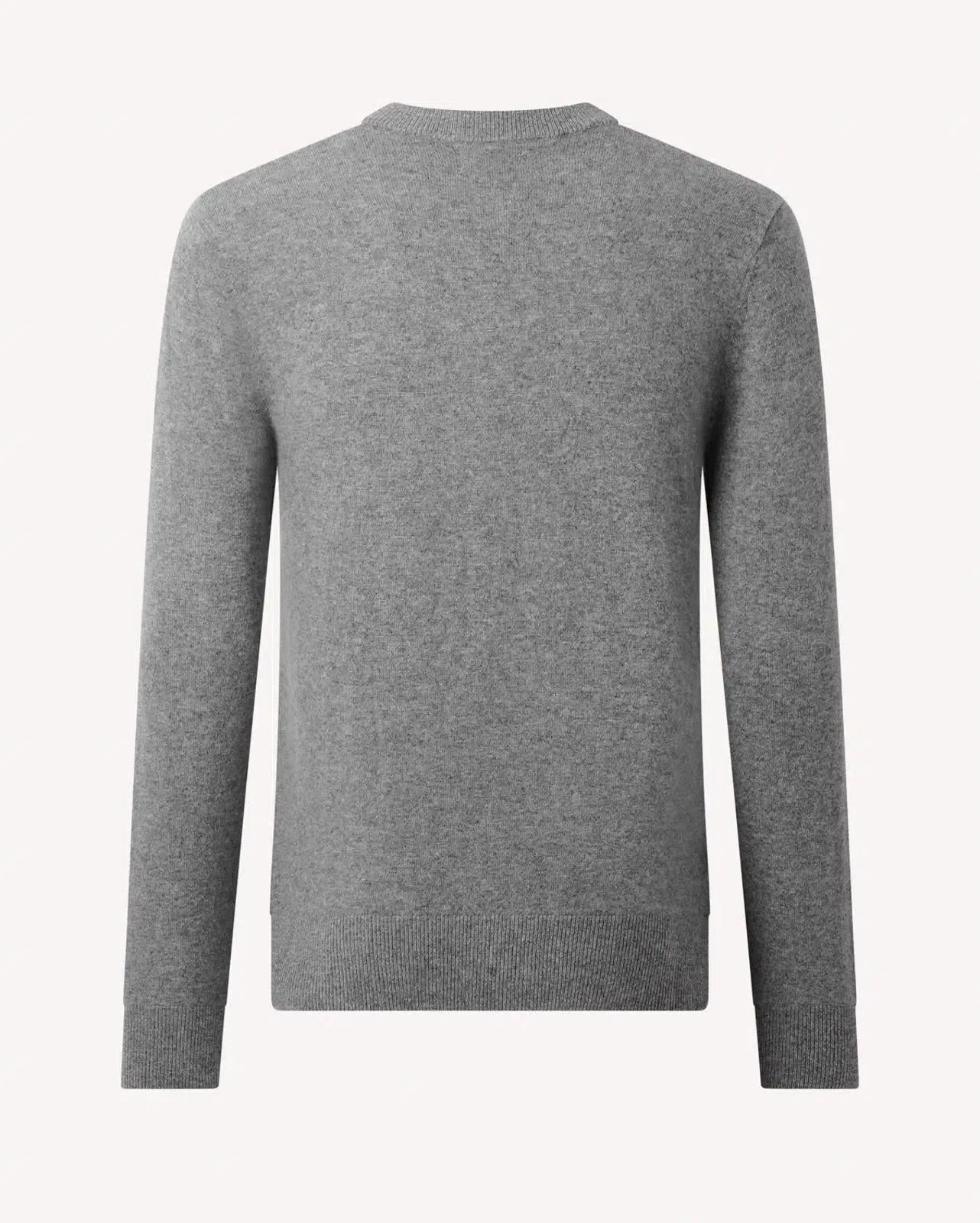 Kilgour Crew Neck Marl Grey Cashmere Jumper-MALFORD OF LONDON SAVILE ROW MENSWEAR OUTLET