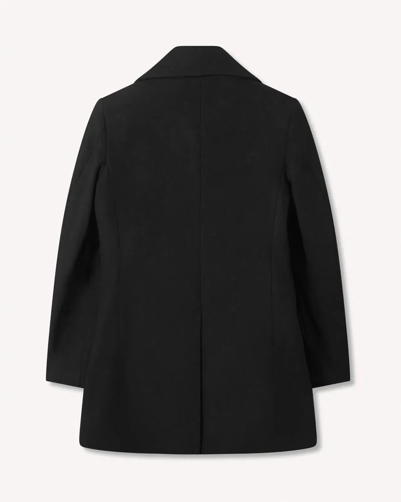 Kilgour Double Breasted Mid Length Peacoat Black-MALFORD OF LONDON SAVILE ROW MENSWEAR OUTLET