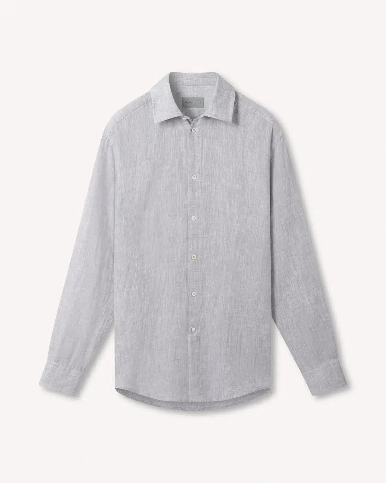Kilgour Grey Tailored Fit Shirt Linen-MALFORD OF LONDON SAVILE ROW MENSWEAR OUTLET