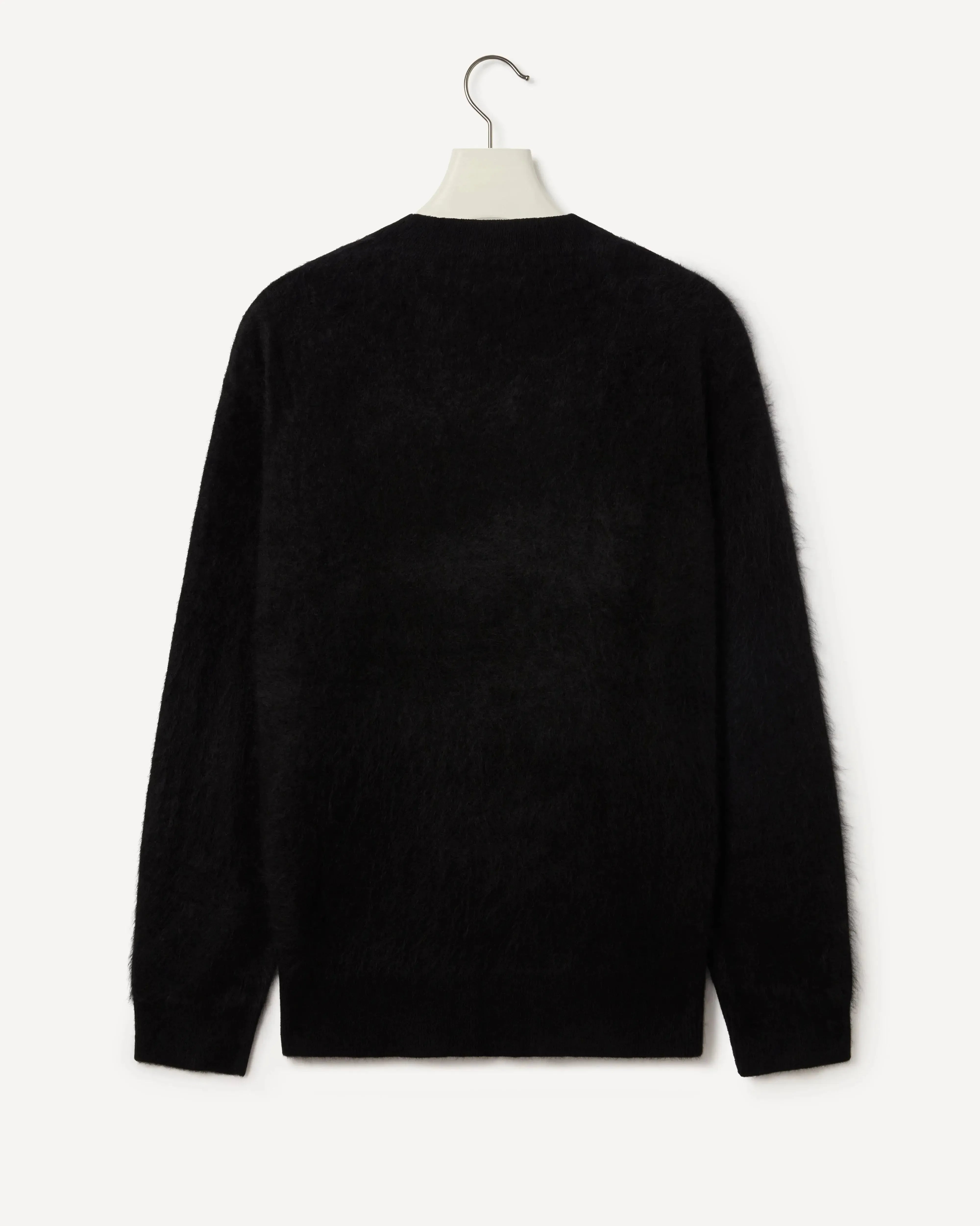 Kilgour Long Hair Cash Crew Neck Knit BLACK-MALFORD OF LONDON SAVILE ROW MENSWEAR OUTLET