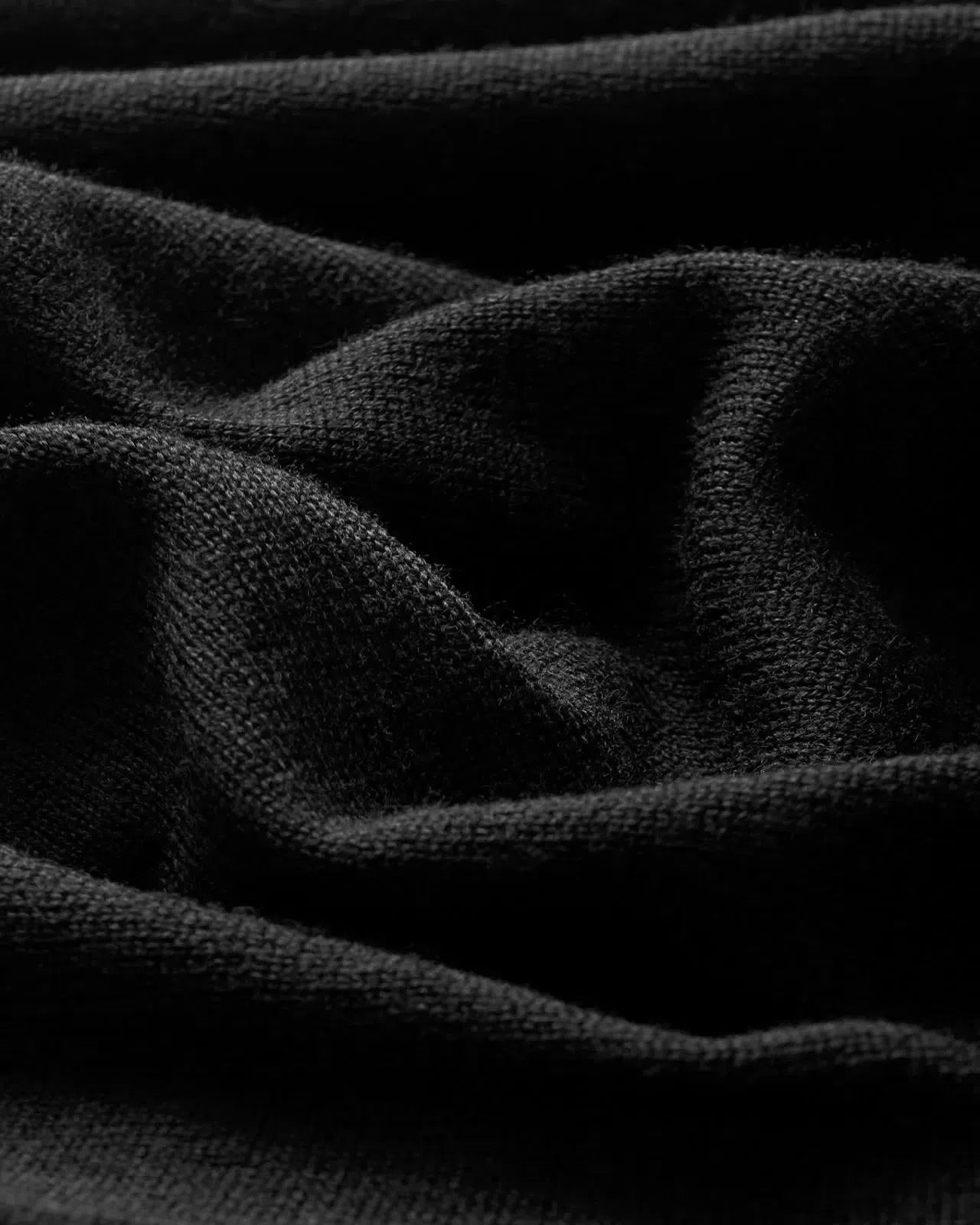 Kilgour Merino Wool Crew Neck Jumper Black-MALFORD OF LONDON SAVILE ROW MENSWEAR OUTLET