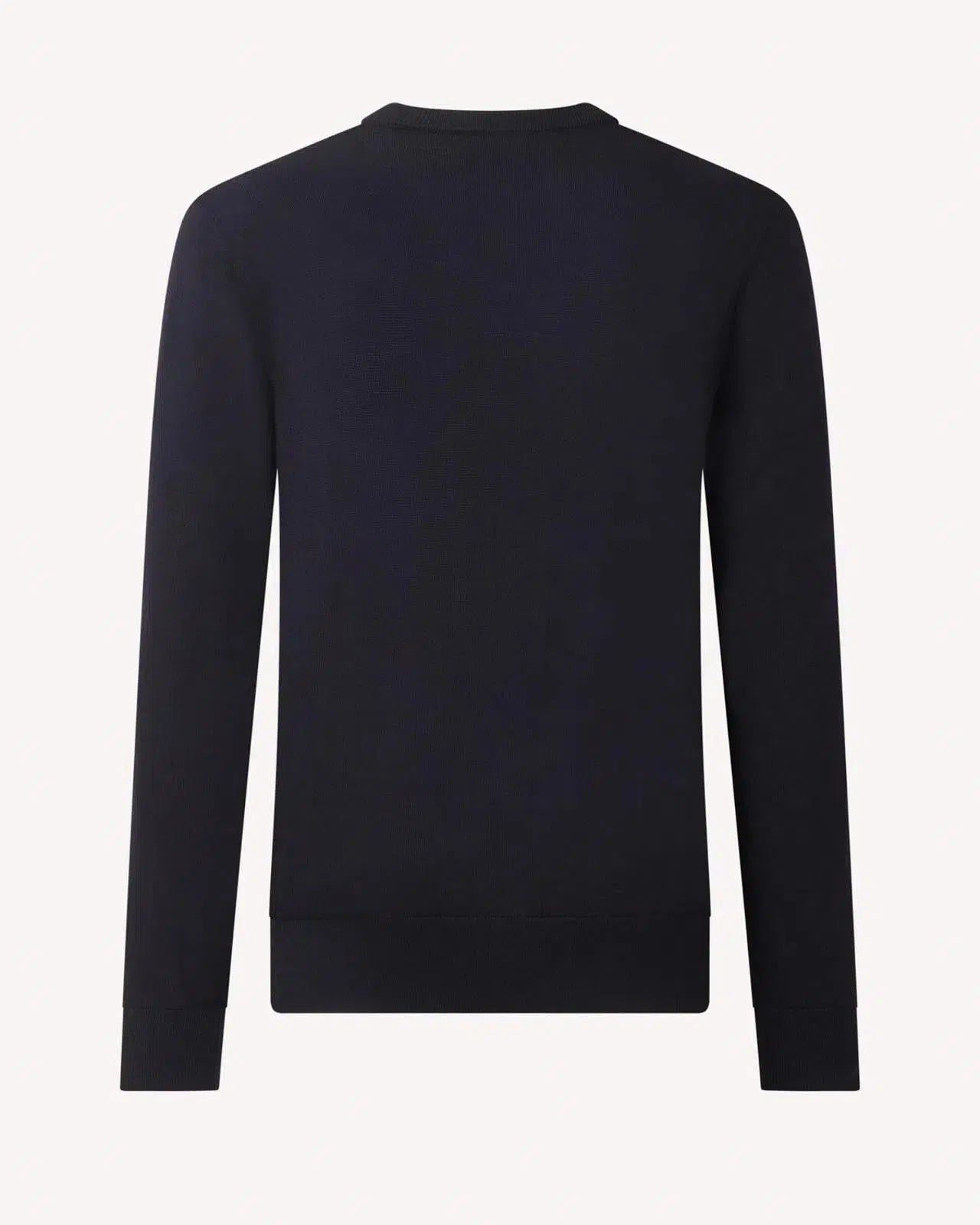 Kilgour Merino Wool Crew Neck Jumper Navy-MALFORD OF LONDON SAVILE ROW MENSWEAR OUTLET