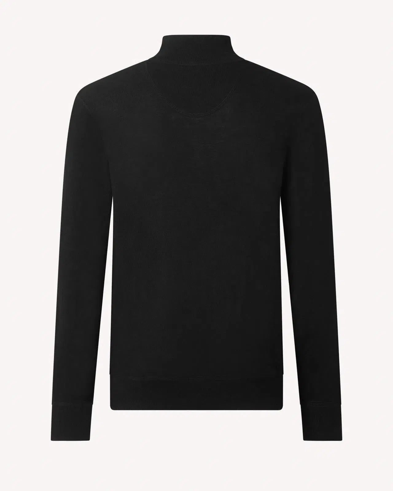 Kilgour Merino Wool Roll Neck Jumper Black-MALFORD OF LONDON SAVILE ROW MENSWEAR OUTLET