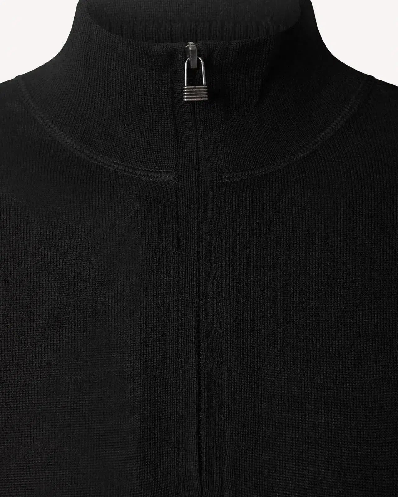 Kilgour Merino Wool Roll Neck Jumper Black-MALFORD OF LONDON SAVILE ROW MENSWEAR OUTLET