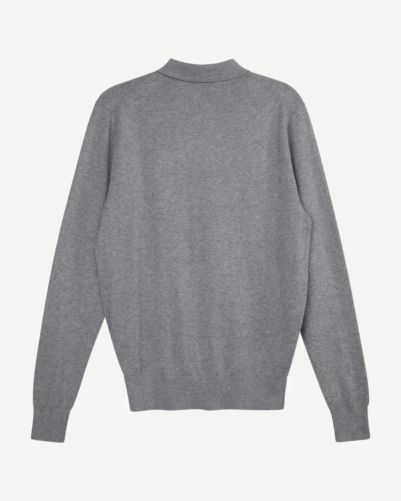 Kilgour Polo Neck Long Sleeve Knit Pullover Jumper Grey-MALFORD OF LONDON SAVILE ROW MENSWEAR OUTLET