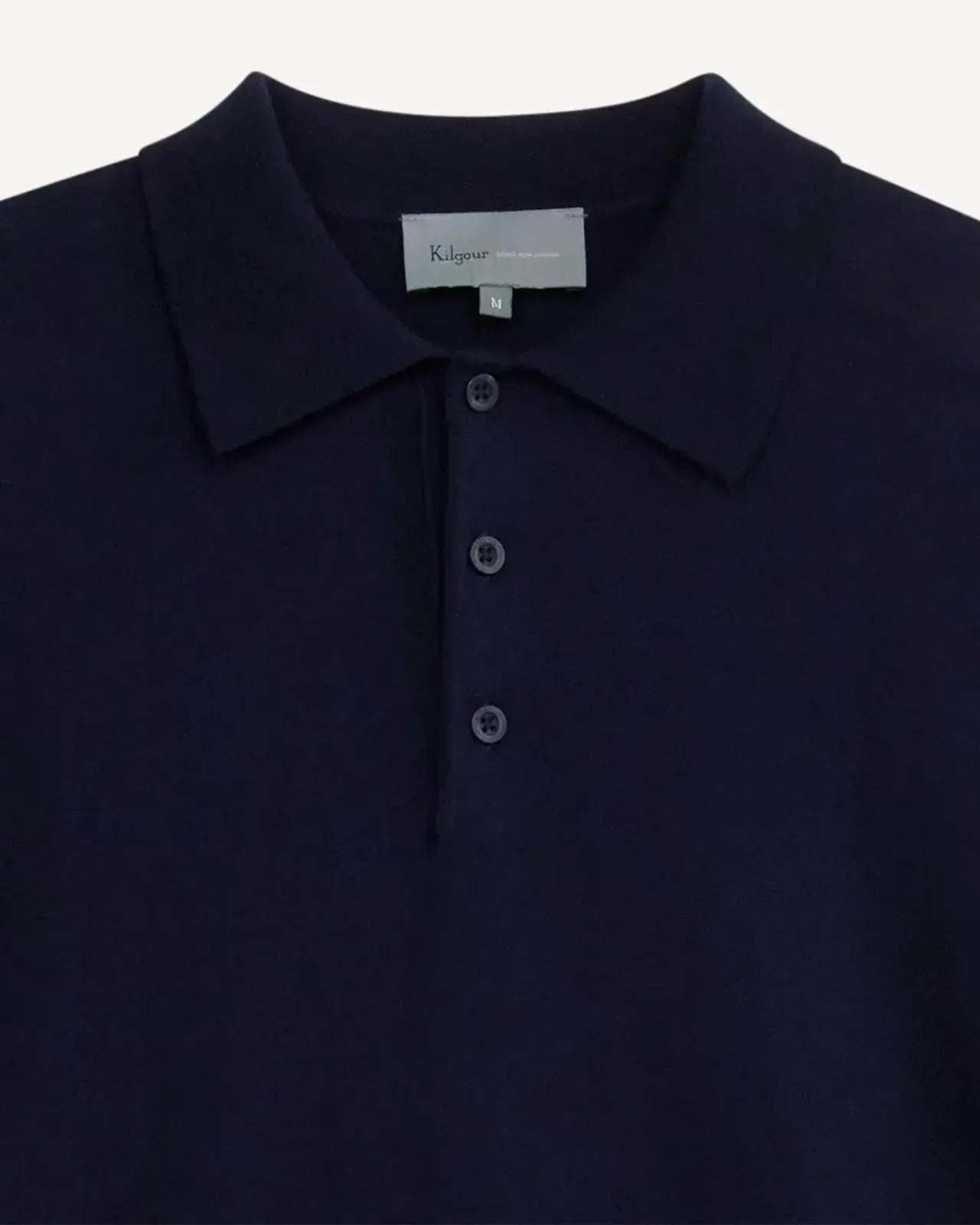 Kilgour Polo Neck Long Sleeve Knit Pullover Jumper Navy-MALFORD OF LONDON SAVILE ROW MENSWEAR OUTLET