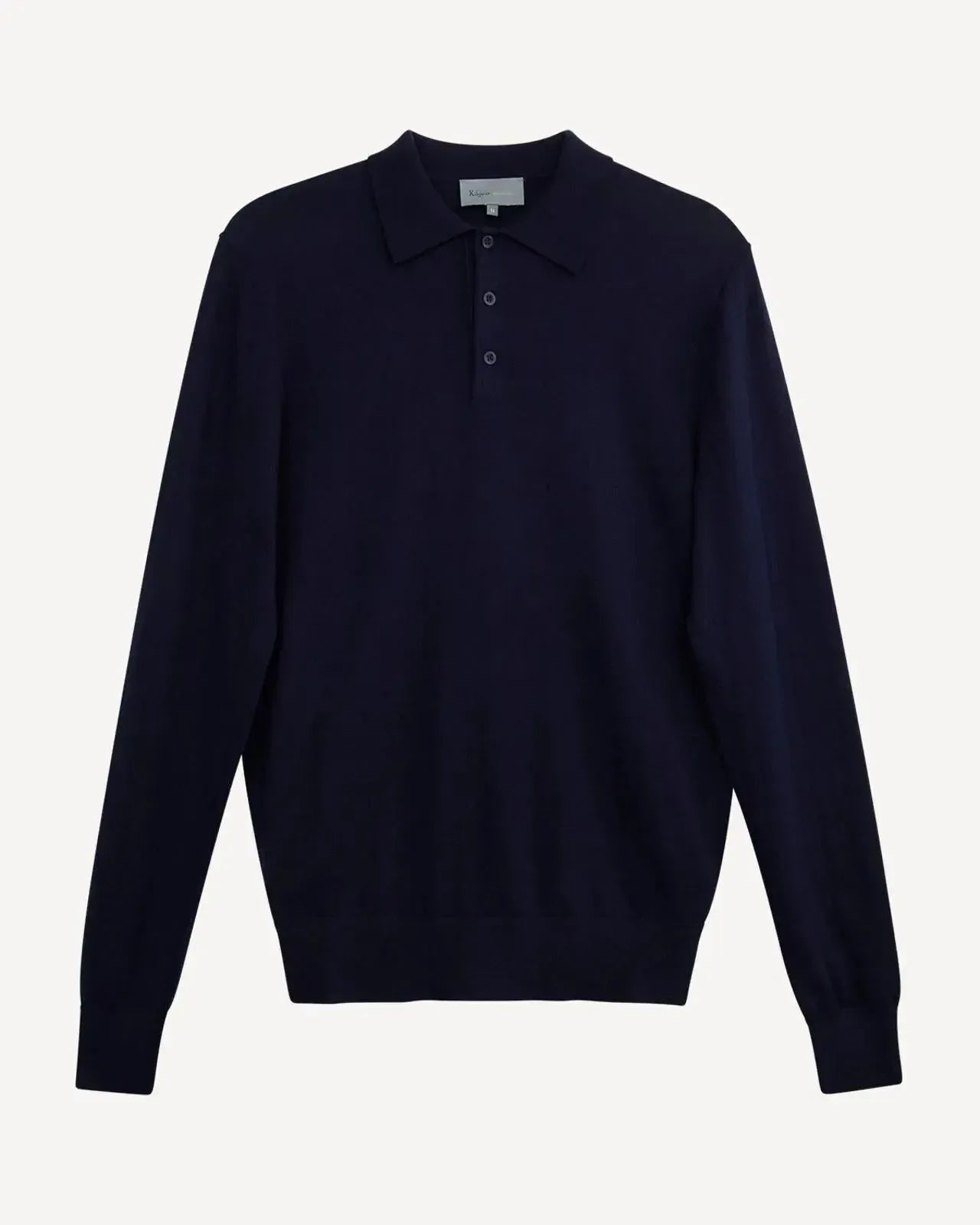 Kilgour Polo Neck Long Sleeve Knit Pullover Jumper Navy-MALFORD OF LONDON SAVILE ROW MENSWEAR OUTLET