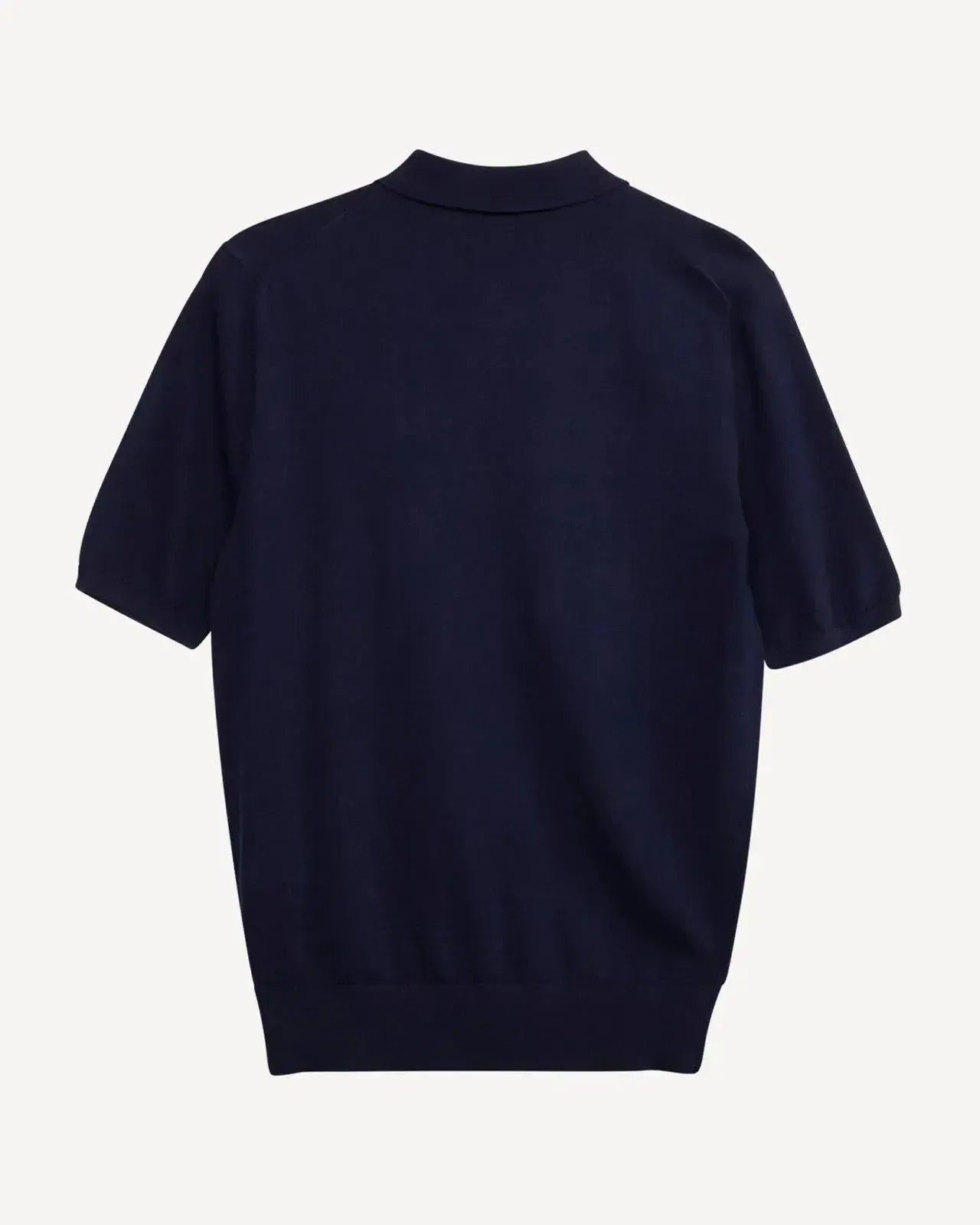 Kilgour Polo Neck Short Sleeve Polo Knit Navy-MALFORD OF LONDON SAVILE ROW MENSWEAR OUTLET