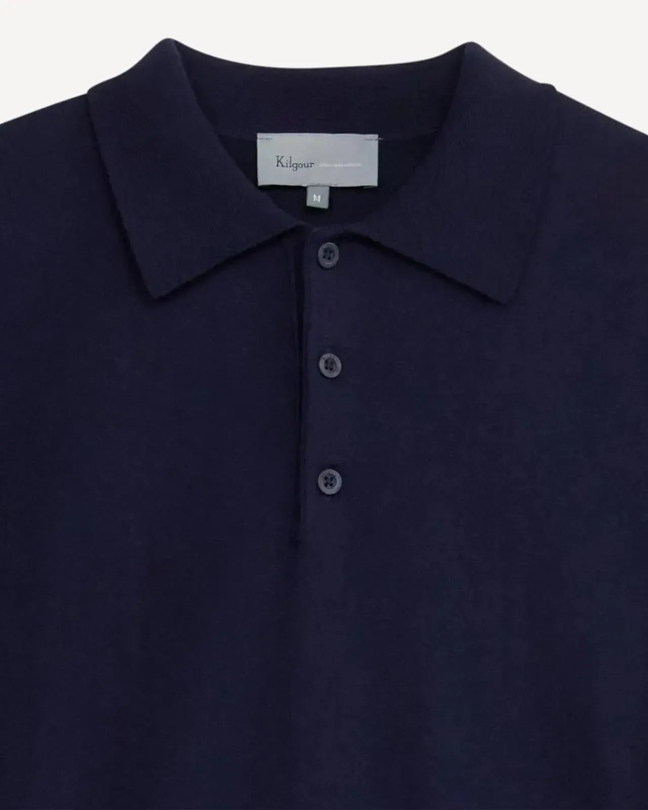 Kilgour Polo Neck Short Sleeve Polo Knit Navy-MALFORD OF LONDON SAVILE ROW MENSWEAR OUTLET