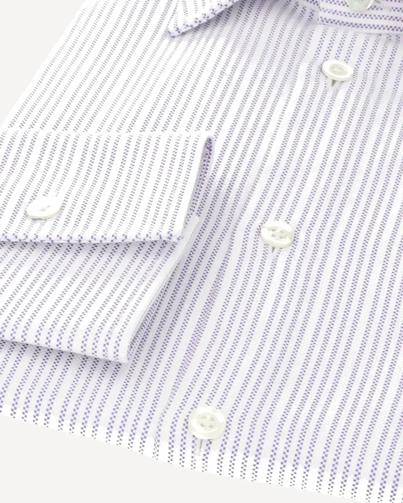 Kilgour Regular Collar Single Cuff Rope Stripe Shirt Blue White-MALFORD OF LONDON SAVILE ROW MENSWEAR OUTLET