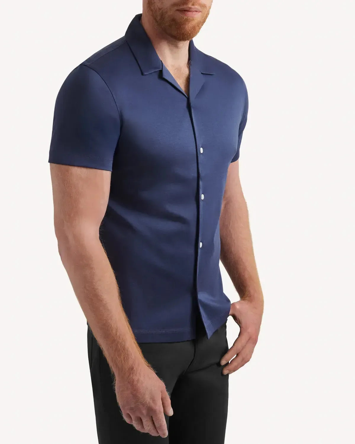 Kilgour Resort Fit Short Sleeve Shirt Air Force-MALFORD OF LONDON SAVILE ROW MENSWEAR OUTLET