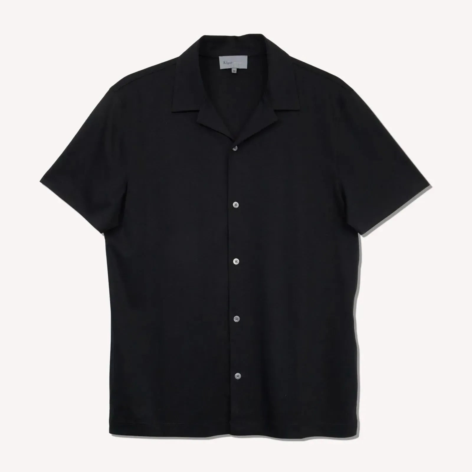 Kilgour Resort Fit Short Sleeve Shirt Black-MALFORD OF LONDON SAVILE ROW MENSWEAR OUTLET
