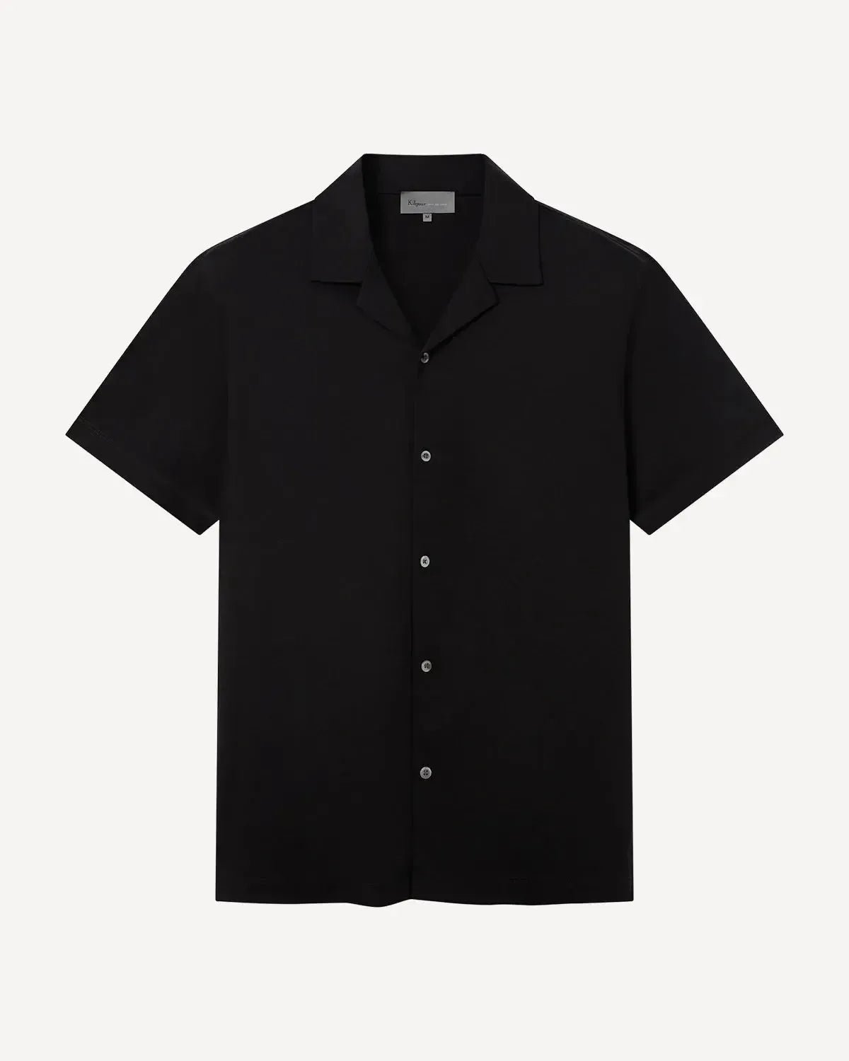 Kilgour Resort Fit Short Sleeve Shirt Black – Savile Row Menswear Outlet | Malford of London